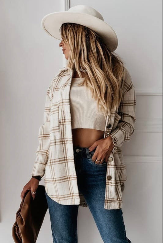 Sandra plaid shacket