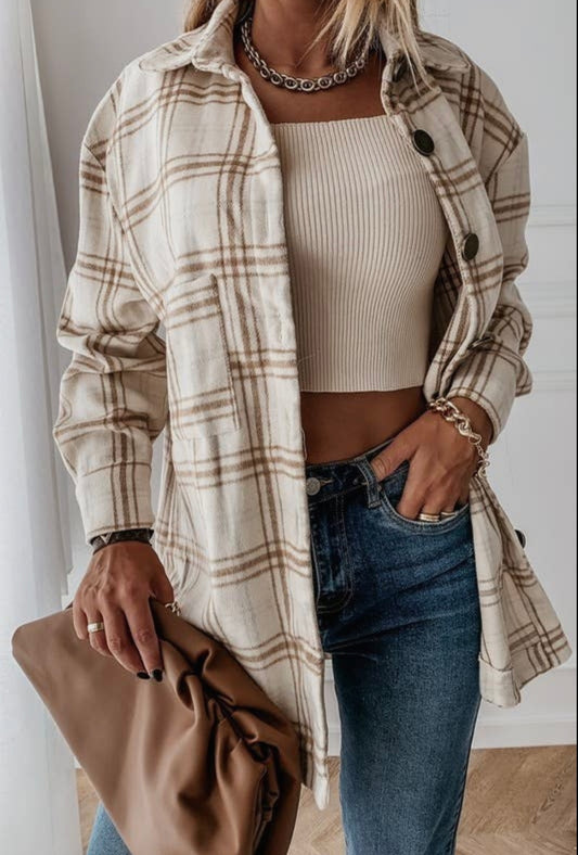 Sandra plaid shacket