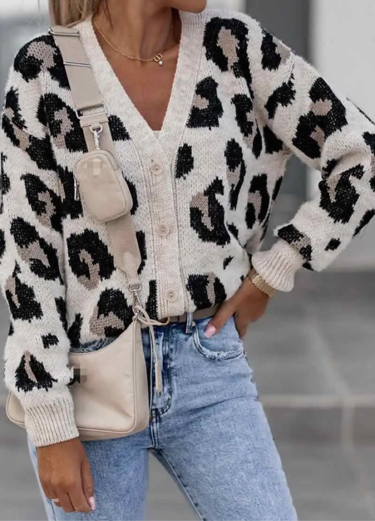 Women’s leopard sweater