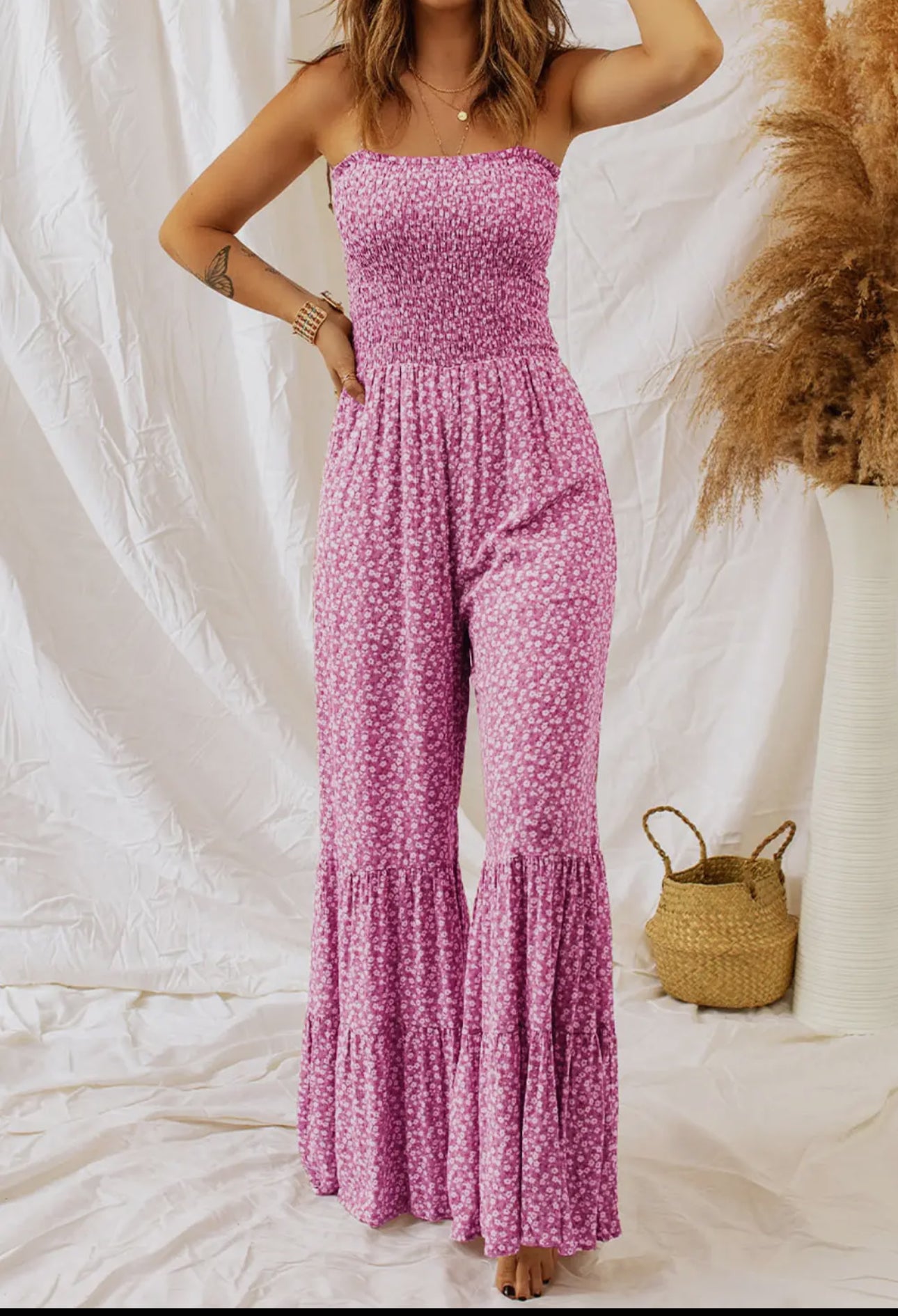 Boho jumpsuit- Rose