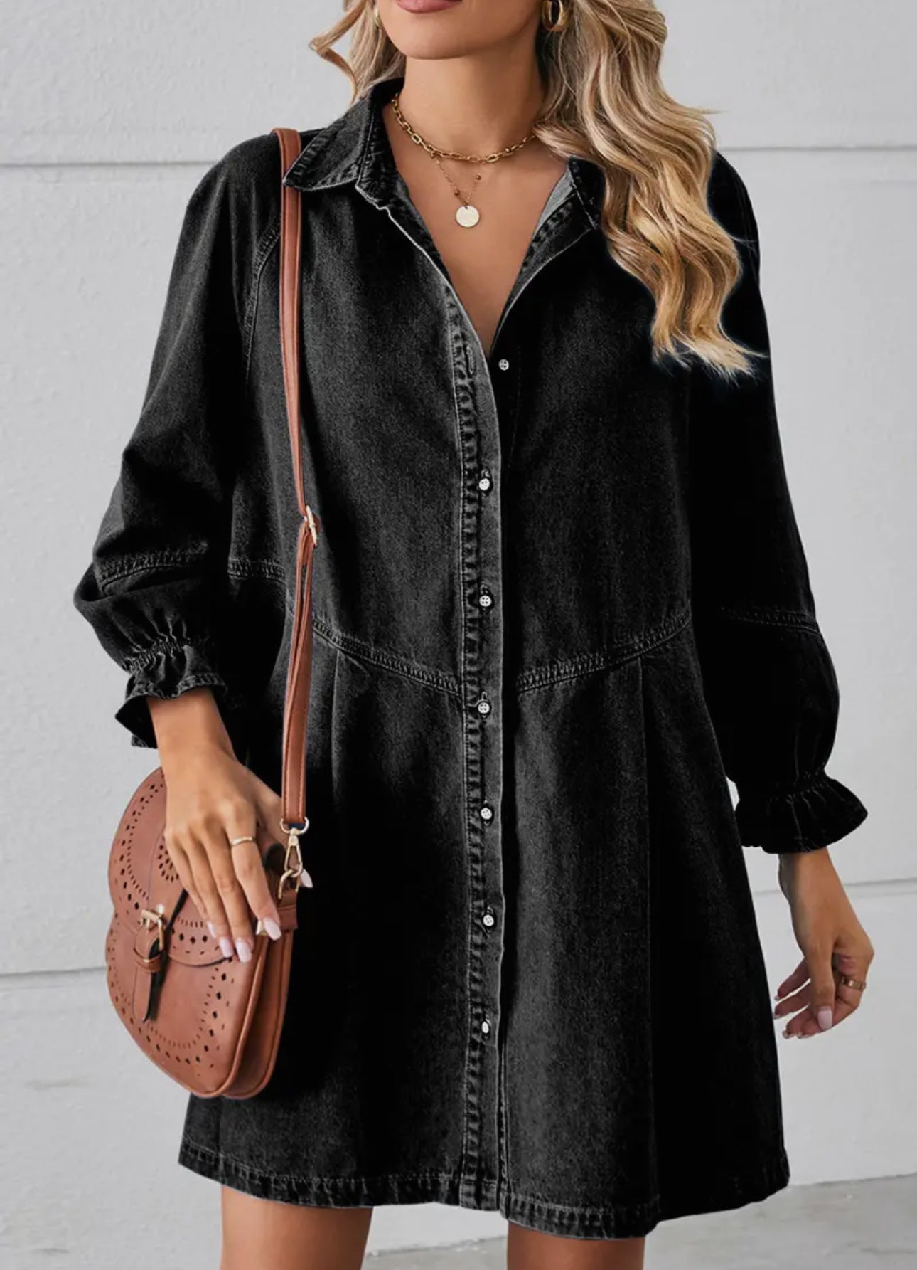 Women’s denim shirt dress