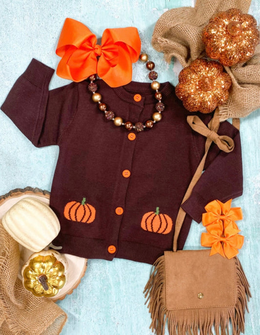 Pumpkin Patch Fall cardigan