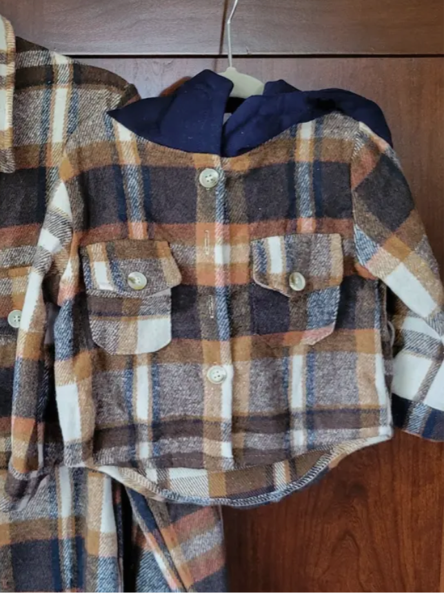 Boys hooded flannel