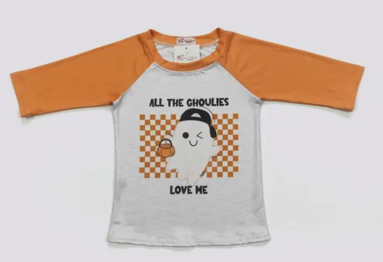 All the Ghoulies Love Me raglan tee