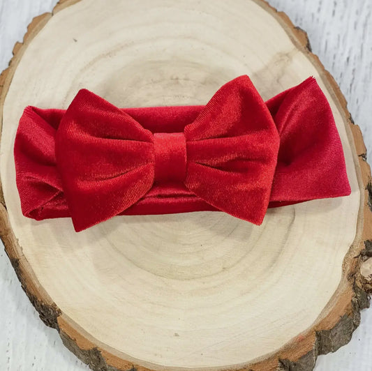 Red velvet Headwrap bow