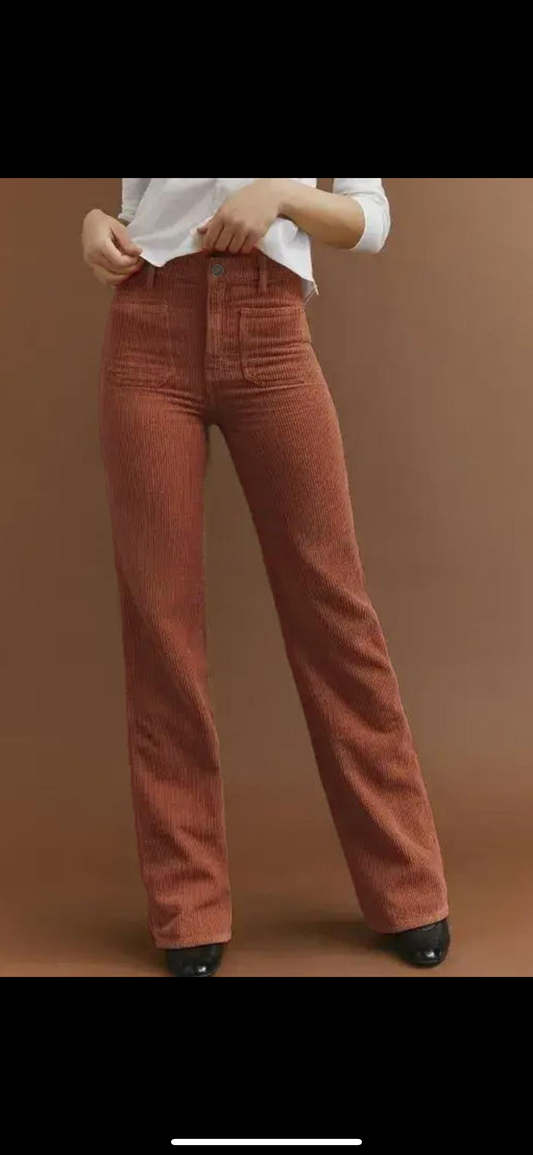 Rust corduroy pants